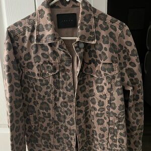Blank NYC Leopard Print Jean Jacket